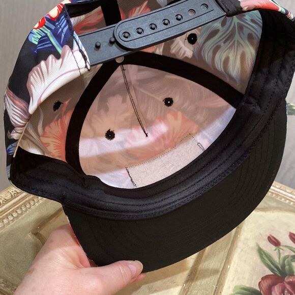 Truly Hard Seltzer Tropical Dark Floral Snap Back Ball Cap Hat Unisex Summer - Picture 6 of 9